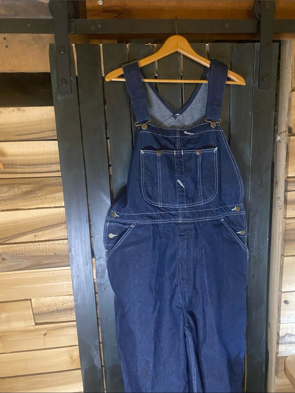Roebucks Dark Indigo Denim carpenter Overalls - Classic Bib style size 40x30